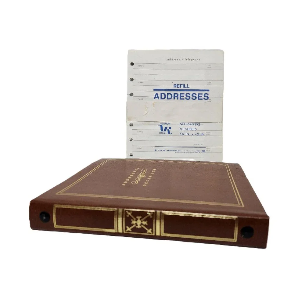 Antique RARE Vernon McMillion Address & Occasions Book w/Full Unused Refill